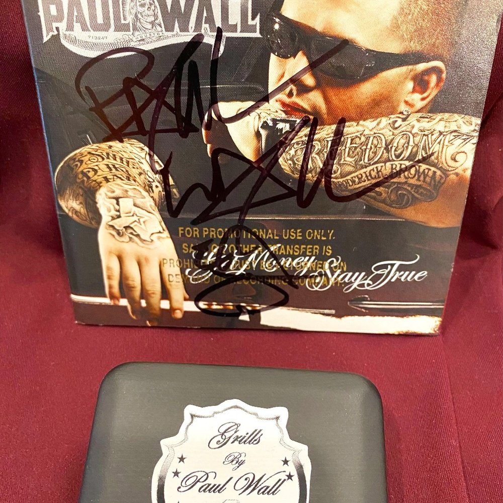 "Rare" Paul Wall Autograph CD Booklet/CD and Grills